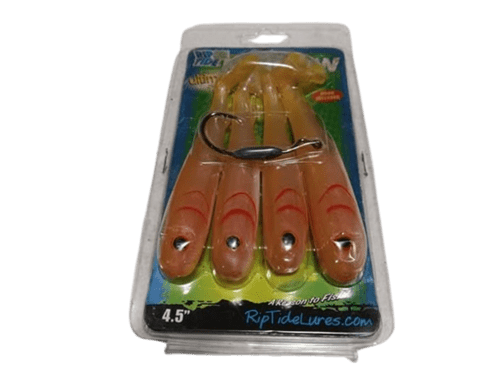 Rip Tide 5" Mullet Glow 4pk Plus Hook