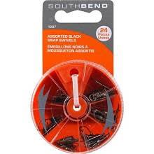 Southbend Snap Swivel Mixed Sizes 24pcs Black