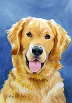 Golden Retriever Garden Flag - Swirl Golden Retriever Garden Flag - Swirl