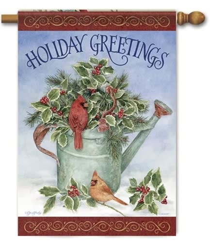 Holiday Holly Standard House Flag
