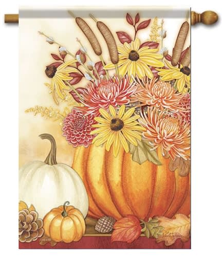 Plentiful Pumpkins Decorative House Flag