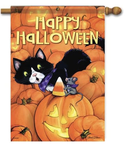 Pumpkin Buddies Decorative House Flag