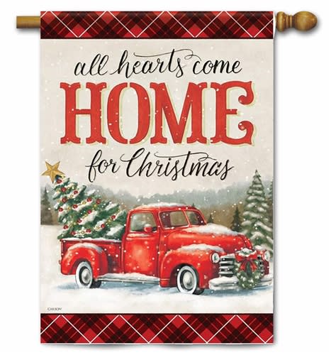 All Hearts Christmas Decorative House Flag