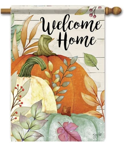 Watercolor Pumpkins Decorative House Flag