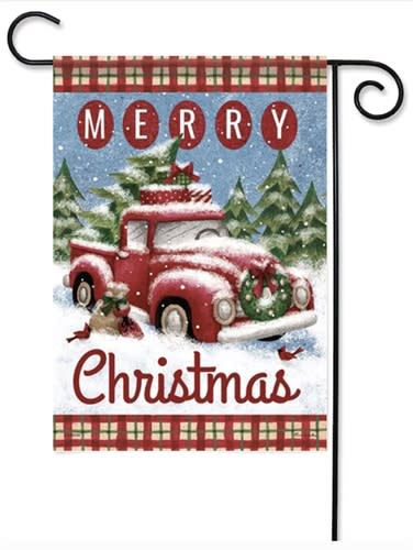 Holiday Truck Garden Flag