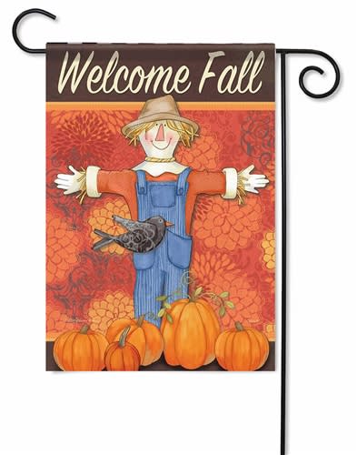 Scarecrow Hello Decorative Garden Flag