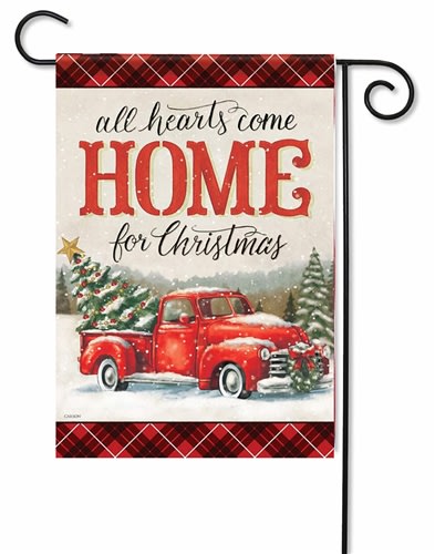 All Hearts Christmas Glitter Decorative Garden Flag