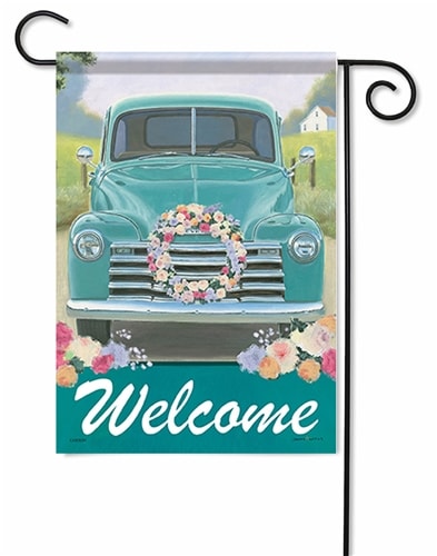 Country Truck Foil Decorative Garden Flag