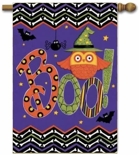 Owl Boo Decorative House Flag