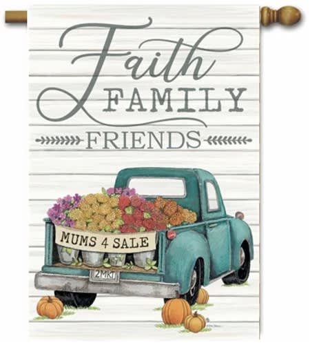Fall Truck Decorative House Flag