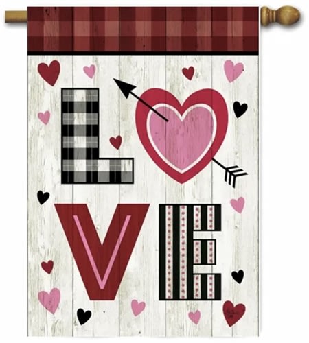 Love Valentine Decorative House Flag