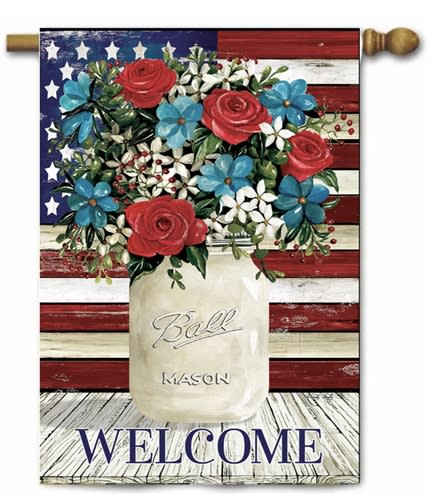 Flag Floral Decorative House Flag
