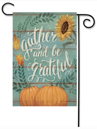 Gather & Be Grateful Decorative Garden Flag