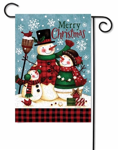 Snow Family Decorative Garden Flag