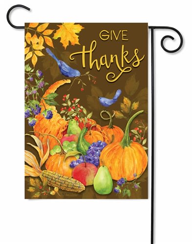 Give Thanks Decorative Garden Flag