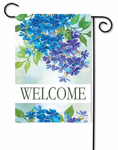 Hydrangeas Welcome Decorative Garden Flag