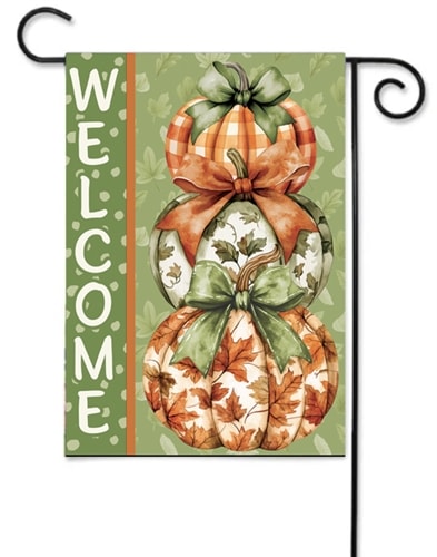Orange and Green Stack Decorative Garden Flag