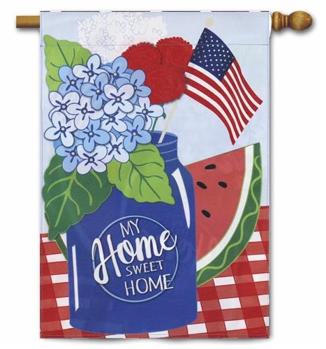 My Home Sweet Home Burlap House Flag