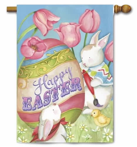 Happy Easter Egg Decorative House Flag