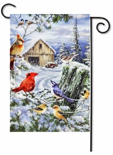Frosty Morning Song Decorative Garden Flag