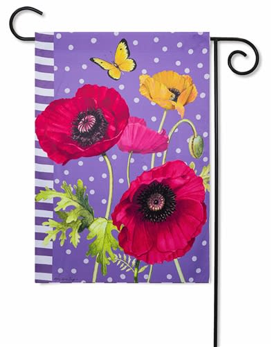 Poppy Welcome Decorative Garden Flag
