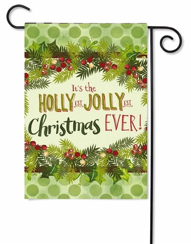 Holly Jolly Christmas Decorative Garden Flag