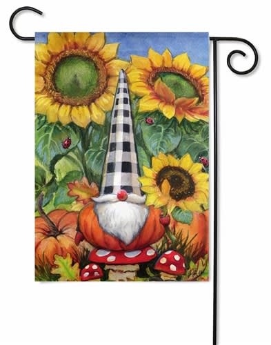 Pumpkin Gnome Decorative Garden Flag