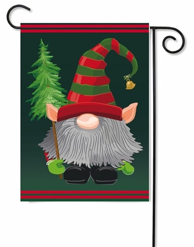 Gnome Elf Applique Garden Flag