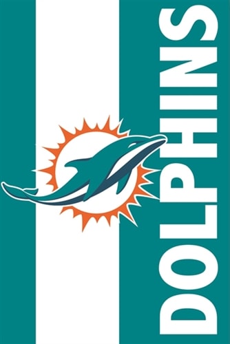 Miami Dolphins Applique Garden Flag