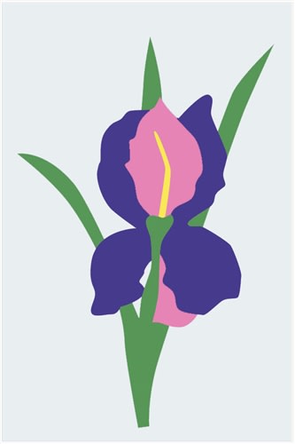 Iris Handcrafted Full Size House Flag (Grommets)