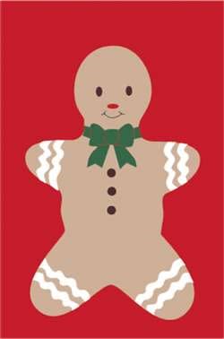 Gingerbread Man Handcrafted Full-Size House Flag