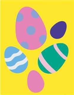 Easter Eggs Handcrafted Garden-Size Flag