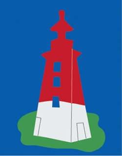 Lighthouse Handcrafted Garden Flag Lighthouse Handcrafted Garden Flag