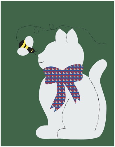 Kitty Handcrafted Garden Flag