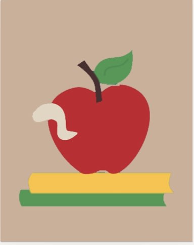 School Time Handcrafted Applique Garden Flag