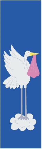 Stork Handcrafted Lamppost Flag