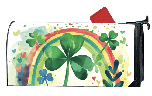 Rainbow Clover MailWraps Mailbox Cover