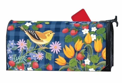 Strawberry Floral MailWraps Mailbox Cover