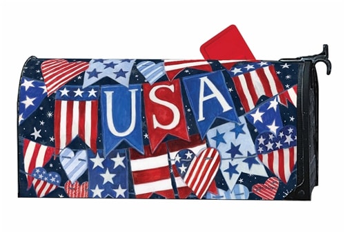 USA Banner MailWraps Mailbox Cover