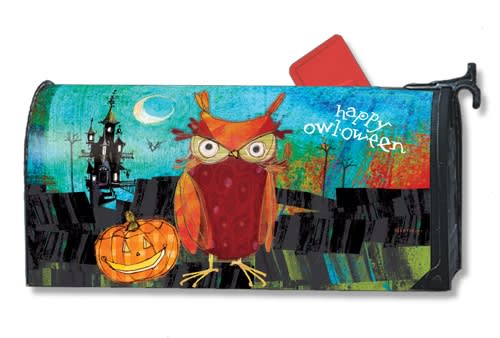 Happy Owloween MailWraps Magnetic Mailbox Cover