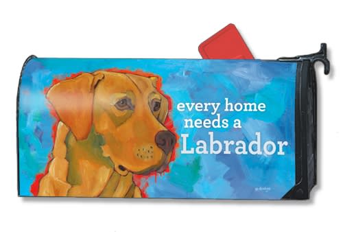 Yellow Lab MailWraps Mailbox Cover