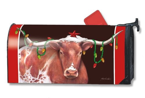 Cowboy Christmas MailWraps Magnetic Mailbox Cover