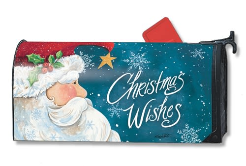 Santa Wishes MailWraps Magnetic Mailbox Cover