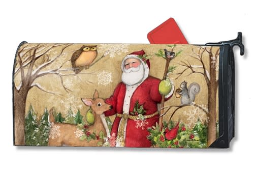 Woodland Santa MailWraps Magnetic Mailbox Cover