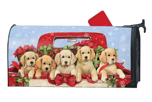 Bringing Home the Puppies MailWraps Mailbox Cover