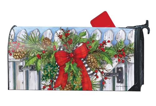 Holiday Garland MailWraps Mailbox Cover