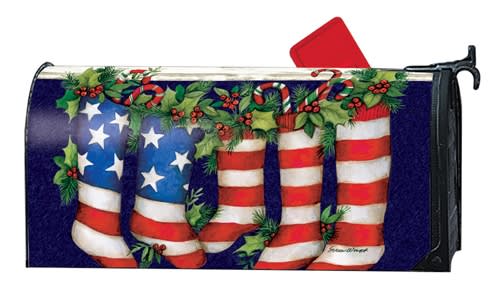 Patriotic Stockings MailWraps Mailbox Cover