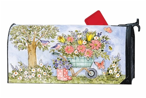 Flower Cart MailWraps Mailbox Cover