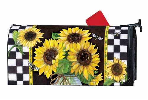 Sunflowers MailWraps Mailbox Cover