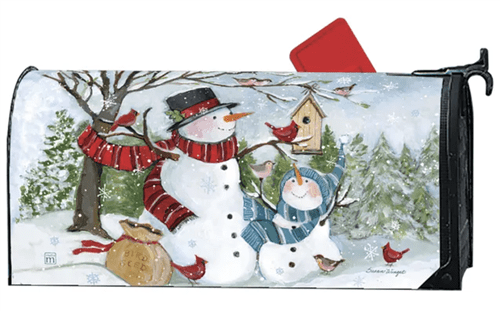 Snowmen Birds MailWraps Mailbox Cover